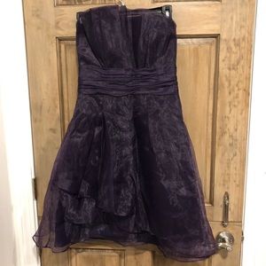 Size 6 David’s Bridal Strapless Organza Dress